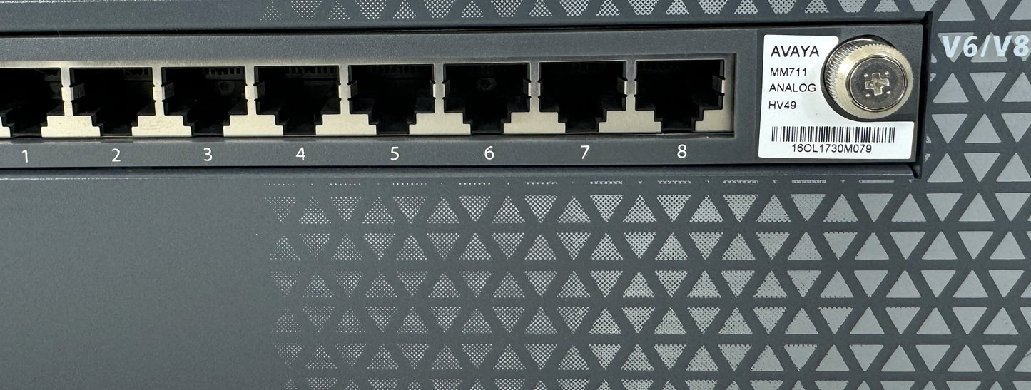 Avaya EM200 V5/V6 V6/V8 Media Gateway w/ MM710B T1/E1 HV16 and MM711 Analog HV49