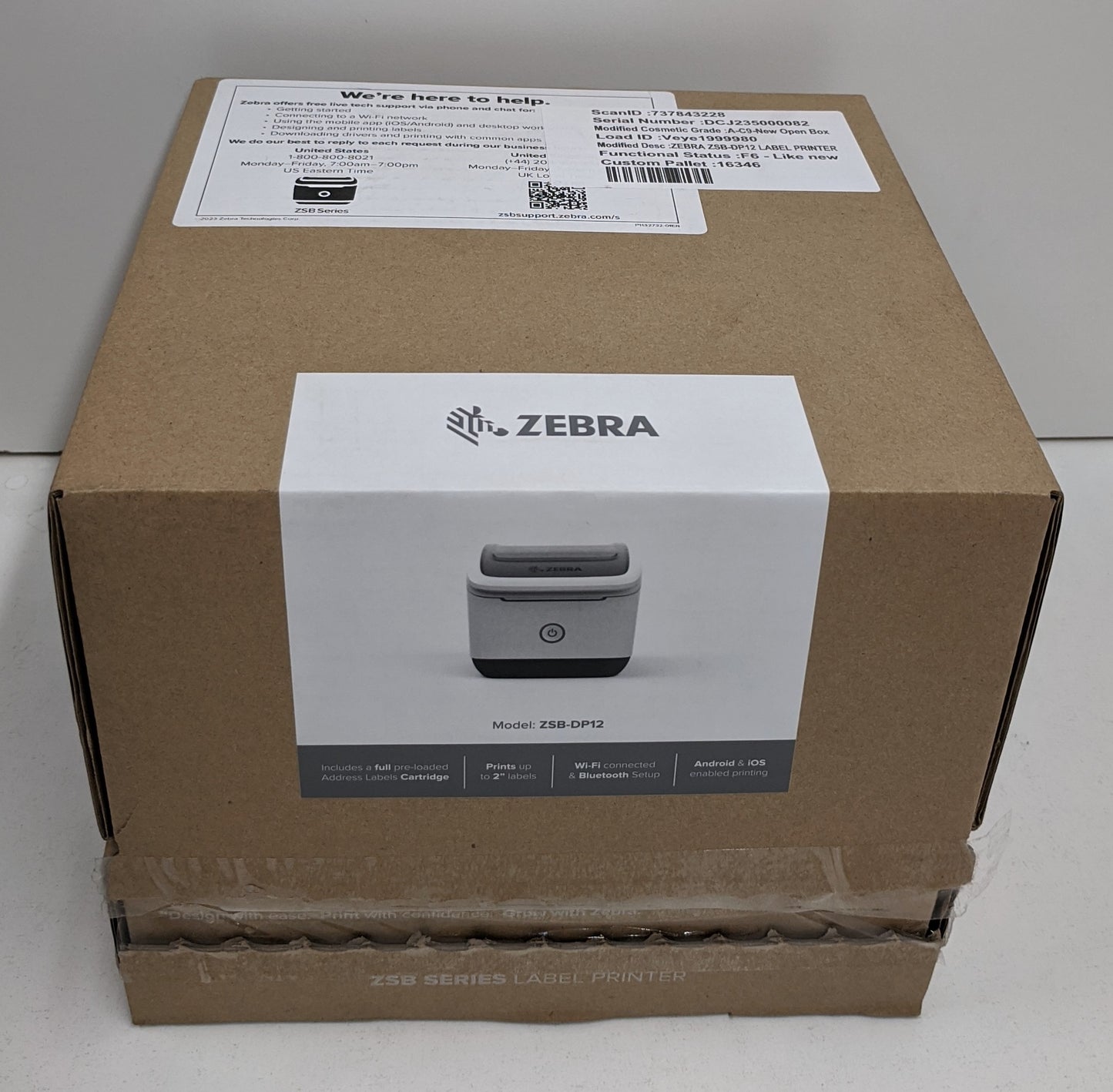 ZEBRA ZSB-DP12 LABEL PRINTER
