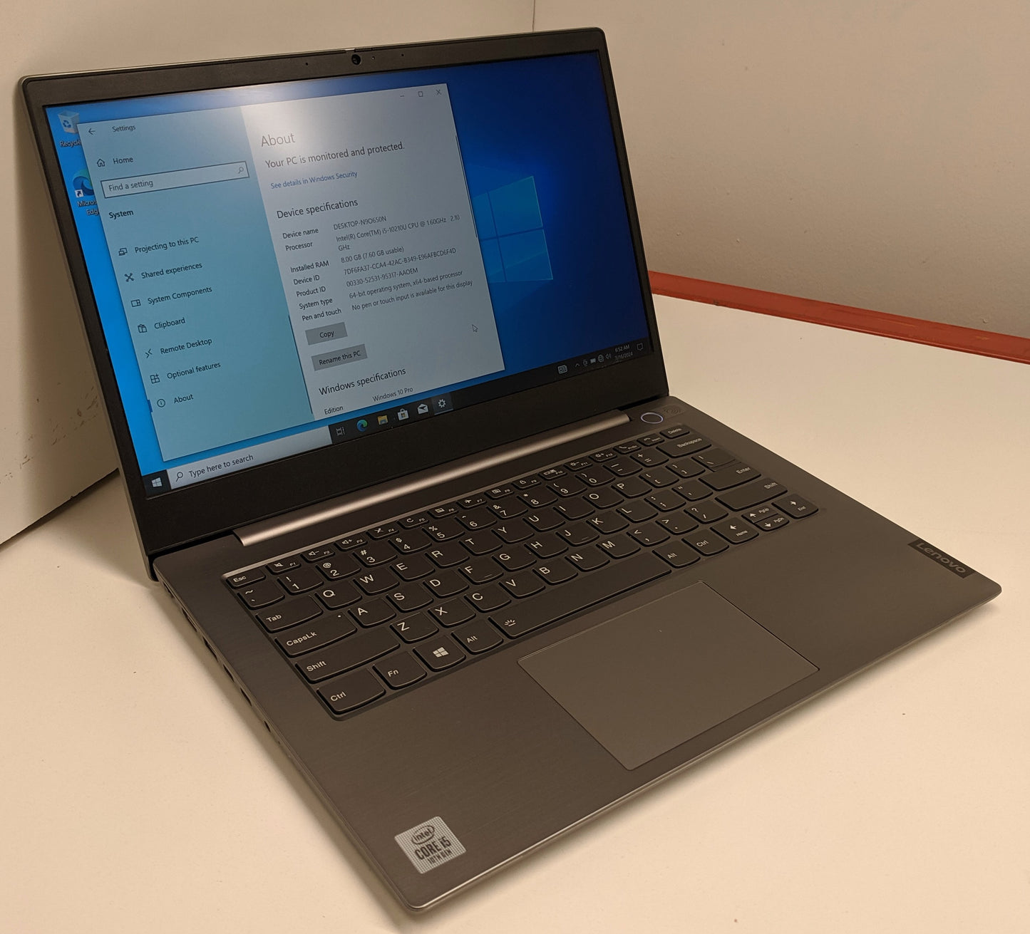 Lenovo ThinkBook 14IML 14" Laptop Intel Core i5-10210U 8GB Ram 256GB SSD W10P