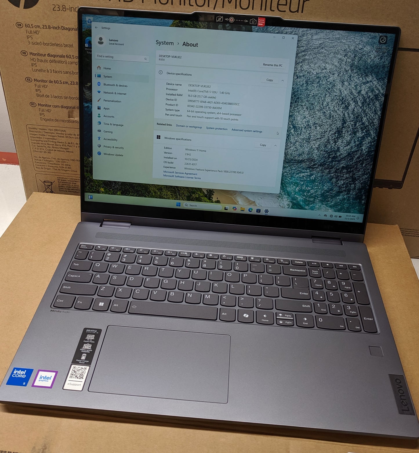 Lenovo IdeaPad 5 16IRU9 16 2in1 laptop I5-120U1.40GHZ, 16GB, 512GB