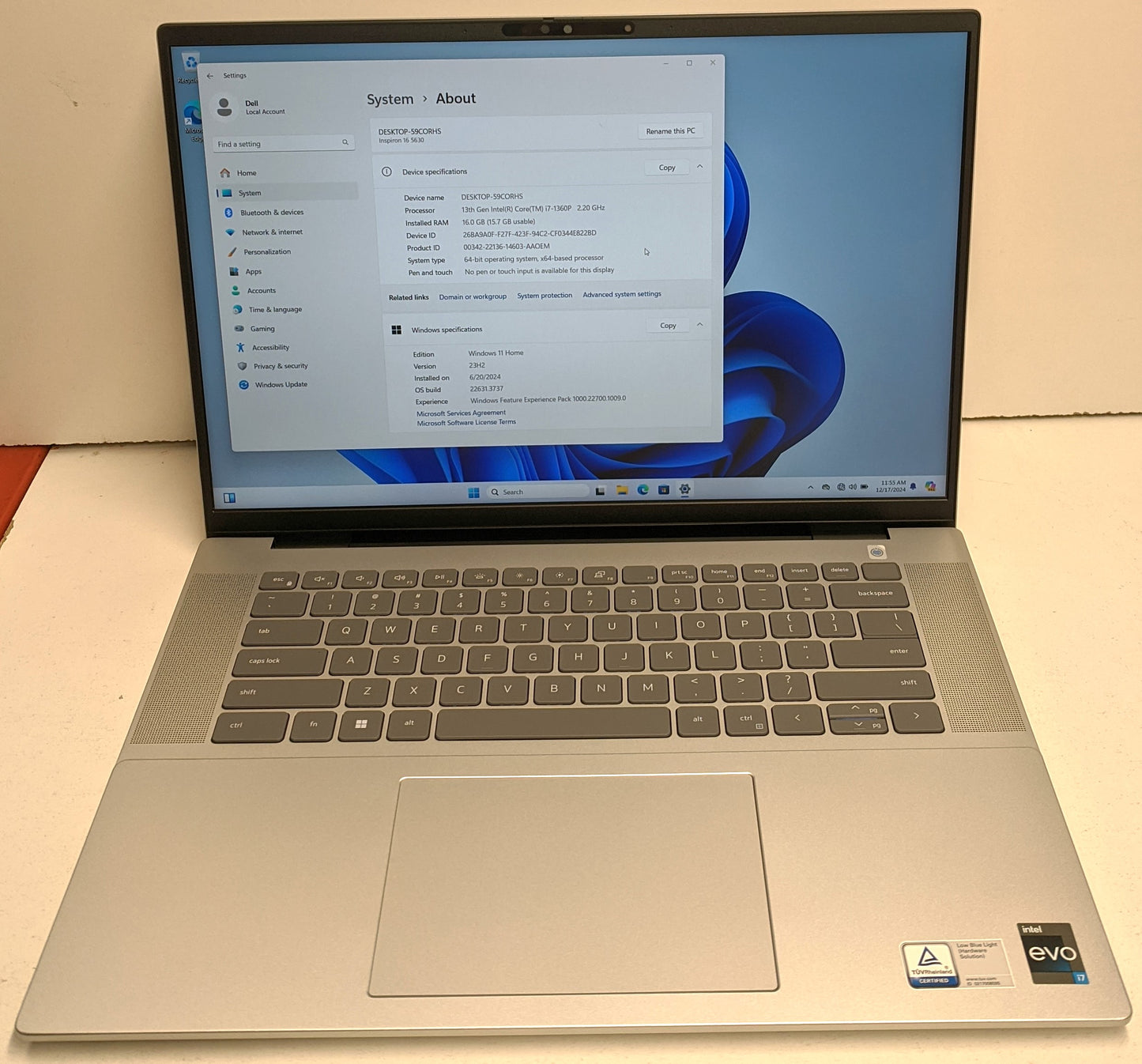 DELL INSPIRON 16 5630 LAPTOP 16IN i7-1360P 16GB 512GB