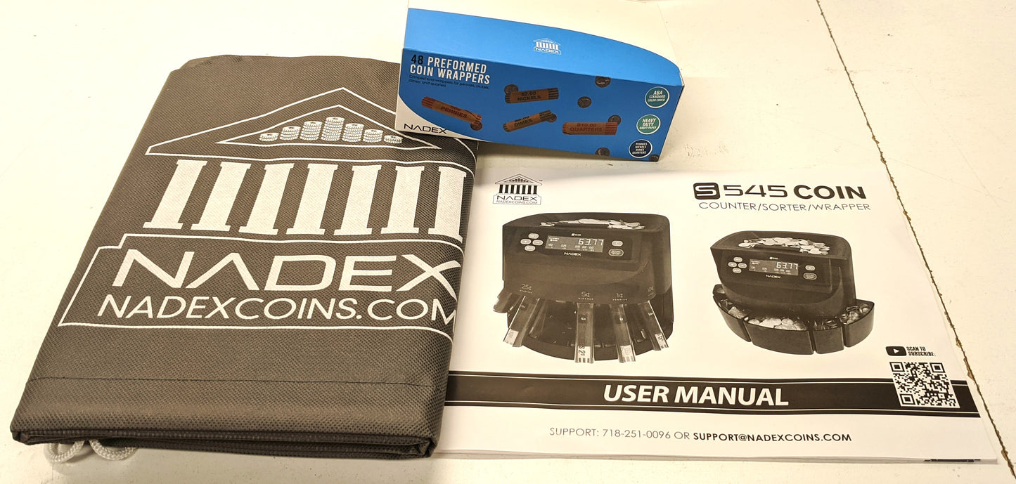 Nadex S545Coin Counter, Sorter And Wrapper