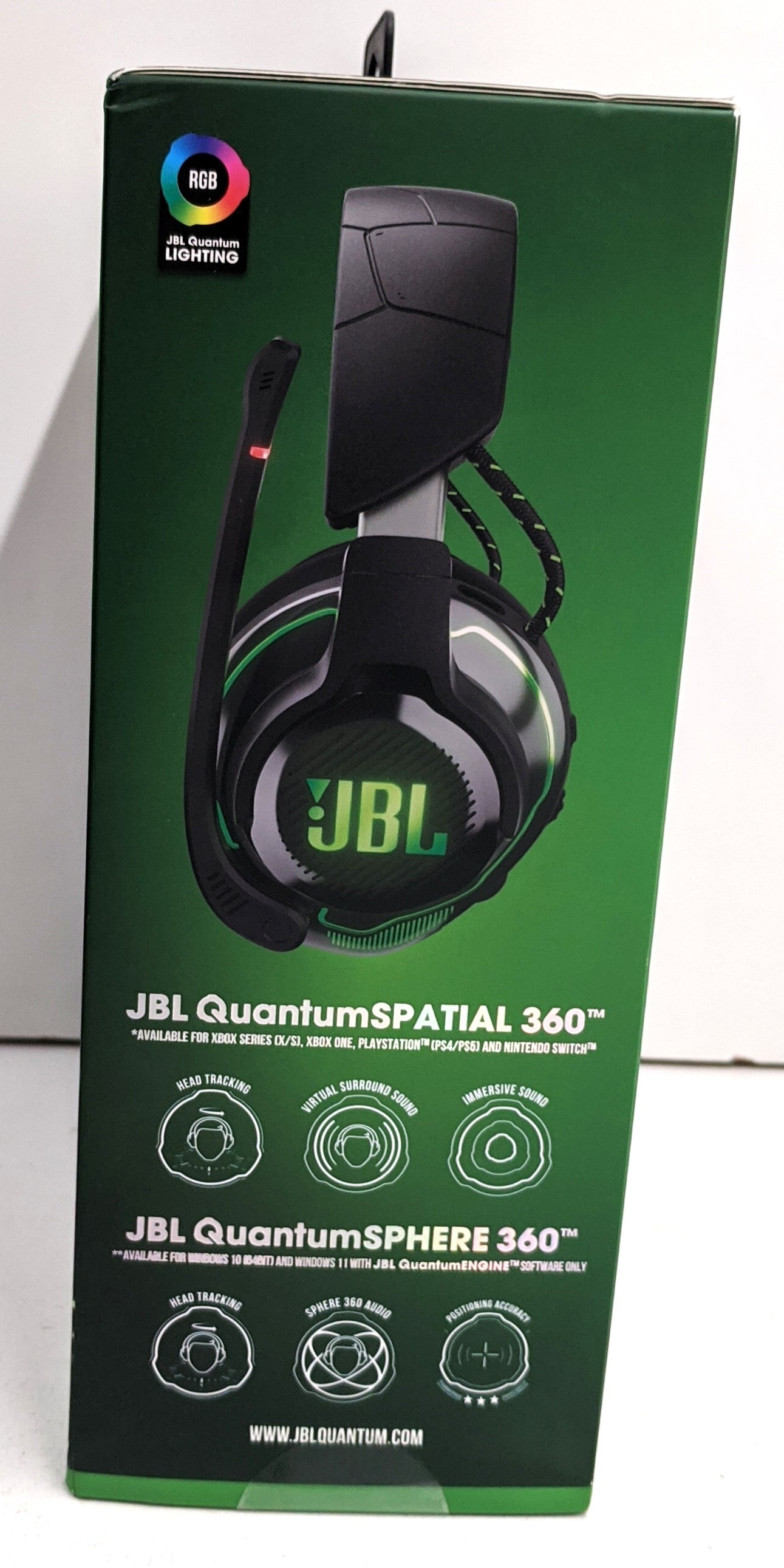 JBL Quantum 910X Active Noise-Ear Wireless Gaming Headset For Xbox, Black/Green