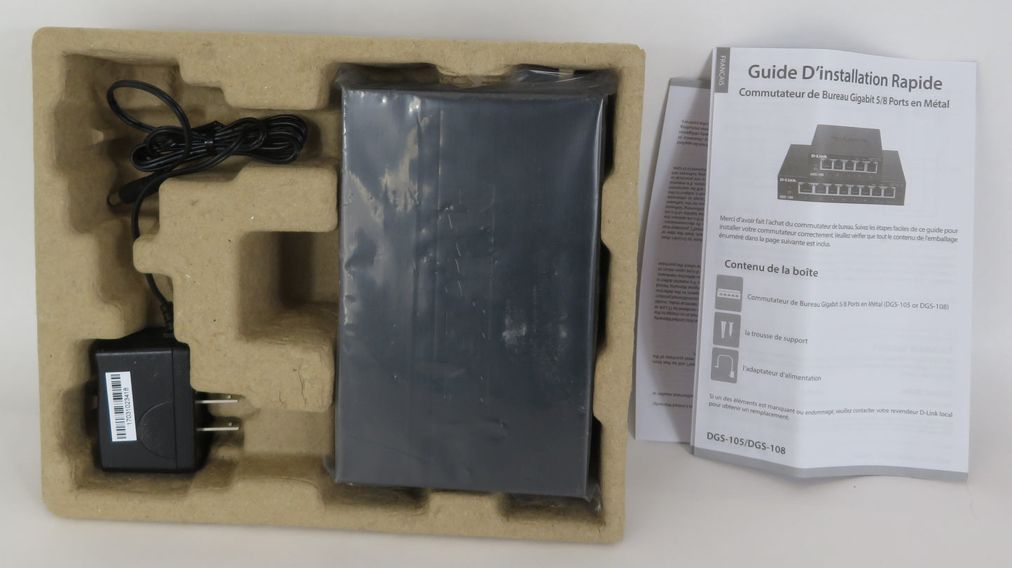 New Open Box D-Link DGS DGS-108 8-Ports External Switch