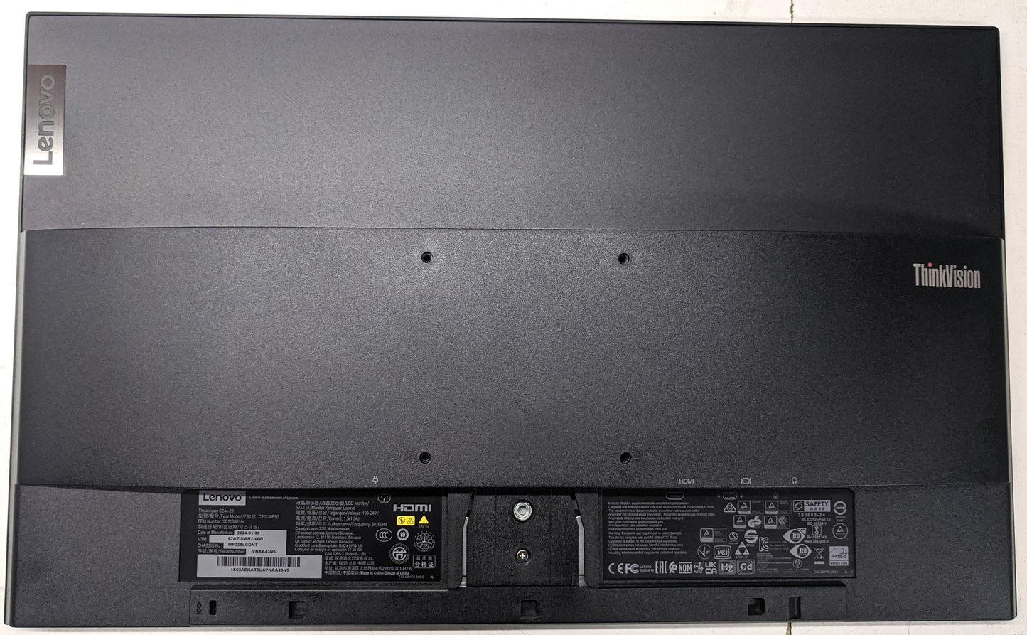THINKVISION S24E-20 FLAT PANEL MONITOR
