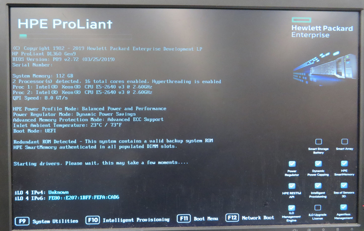 HPE ProLiant DL360 Gen9 2xE5-2640v3 @2.6GHz 112GB 2x800W 2x300GB
