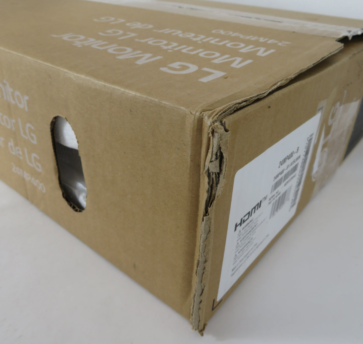 Open Box LG 24MP400 1080p 24in FHD IPS Borderless Monitor AMD FreeSync