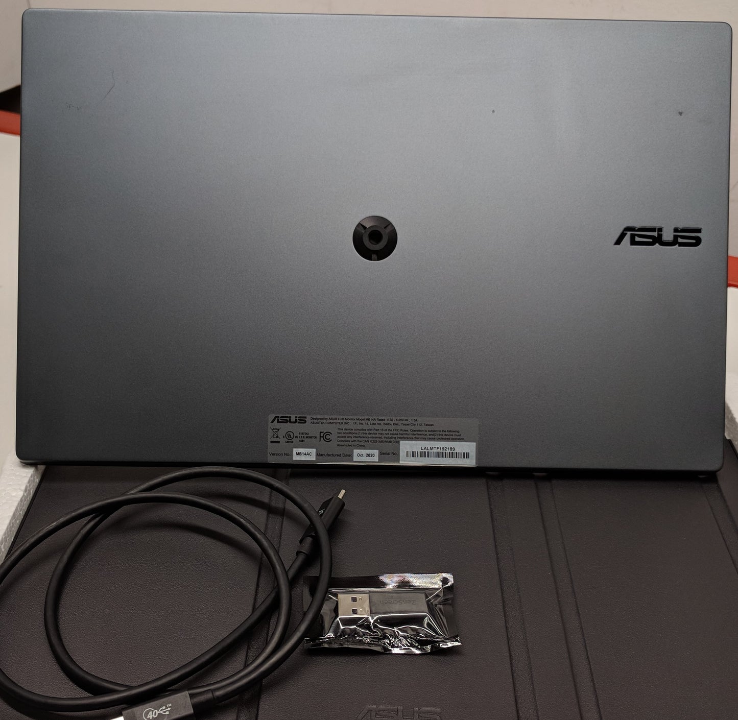 ASUS ZenScreen MB14AC 14" IPS LED Portable Monitor