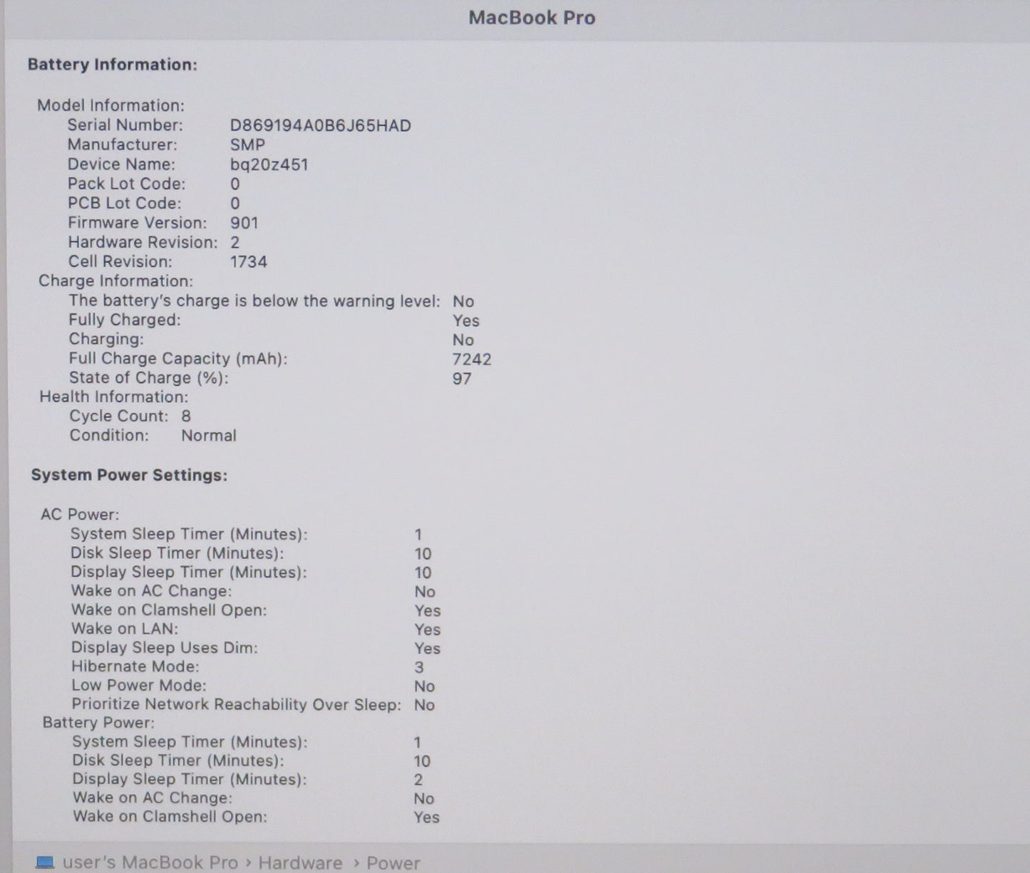 Apple MacBook Pro 2019 15in A1990 i9 9880H 2.3GHz 16GB RAM 512GB 560X Sequoia