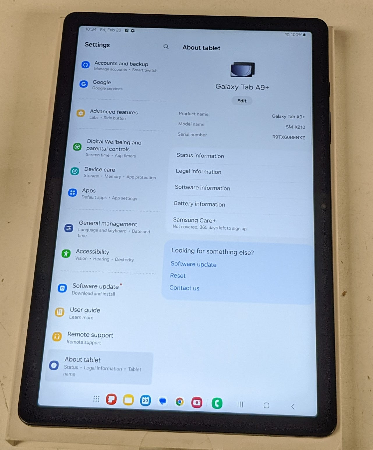 SAMSUNG GALAXY TAB A9+ TABLET 64GB