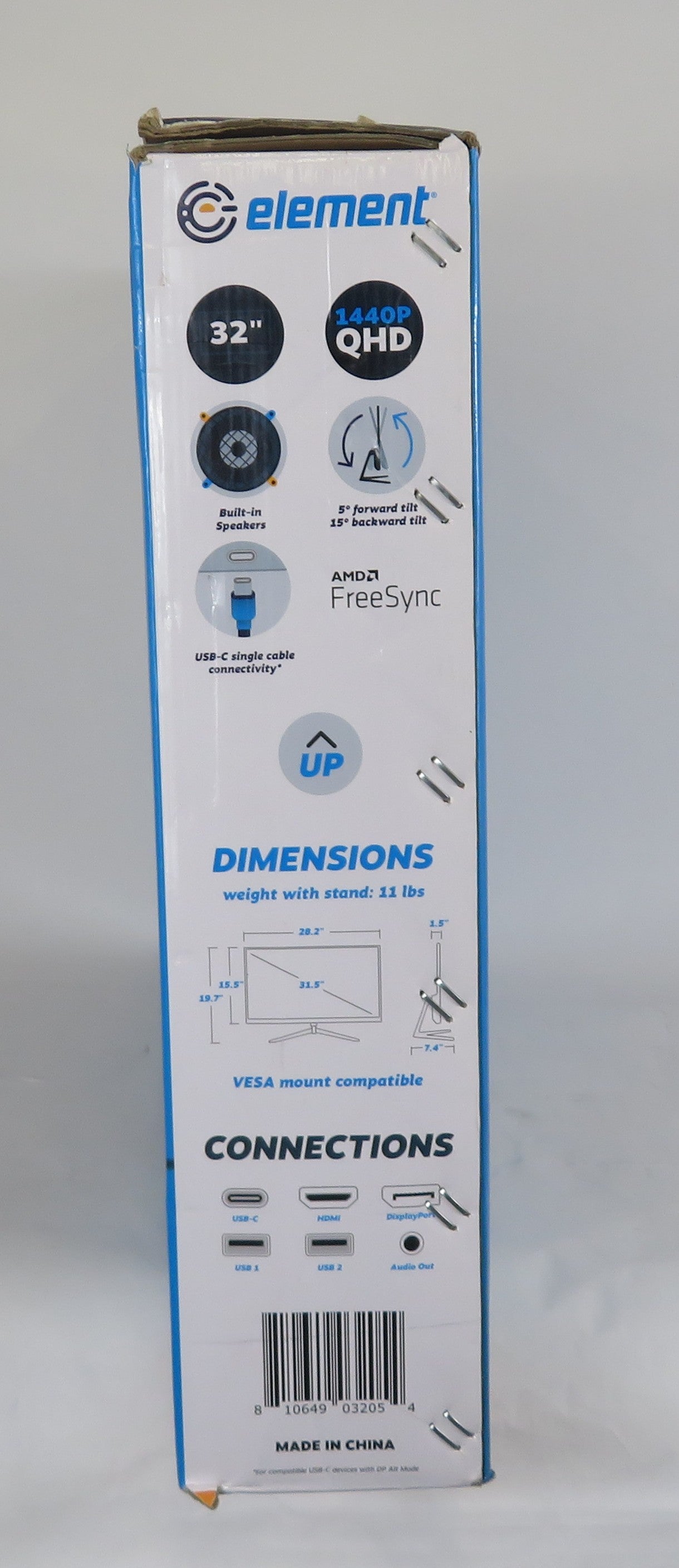 Element EM3FPAC32BC 32" IPS QHD LED Monitor