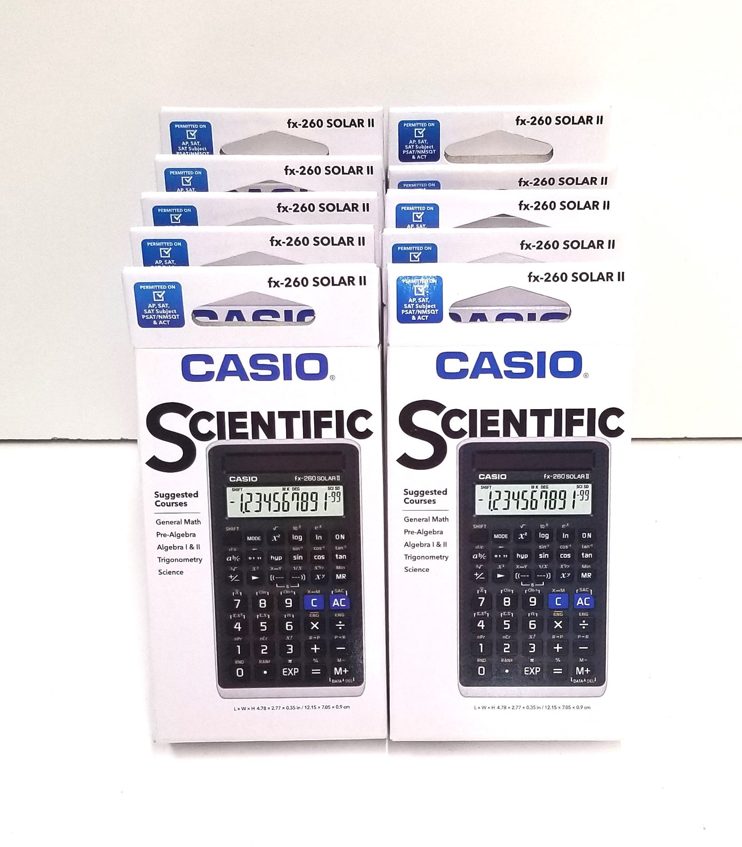 Casio Handheld Scientific Calculator, Black, FX260SOLARII