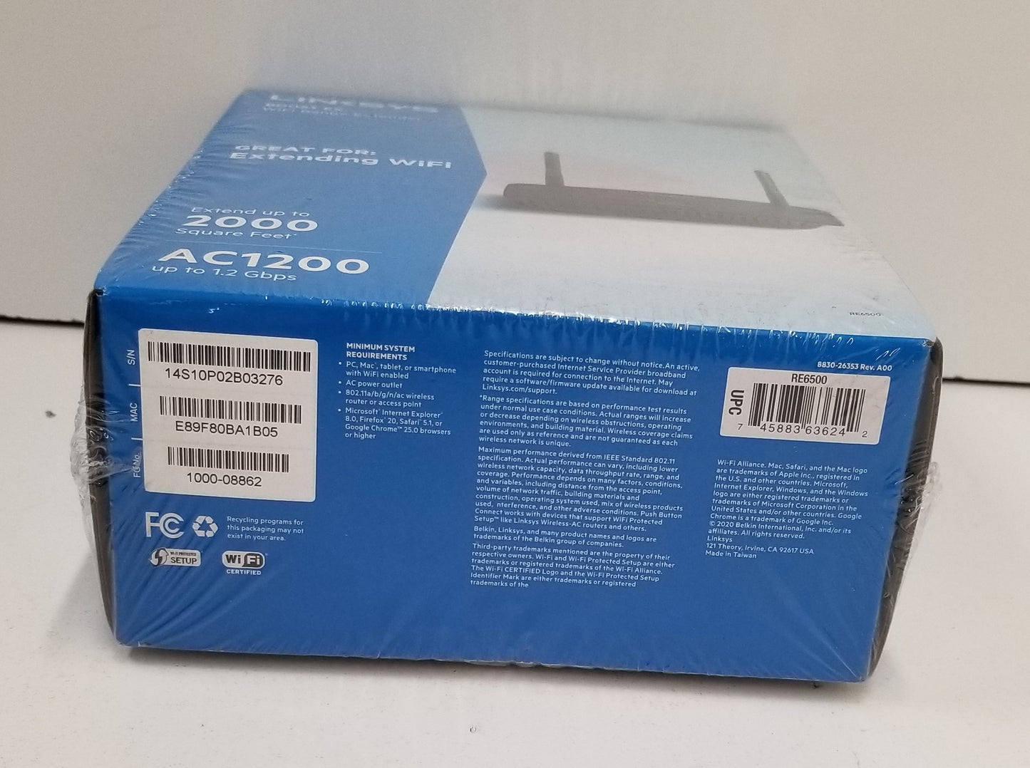 Linksys AC1200 Dual-Band Table Top Wi-Fi Range Extender