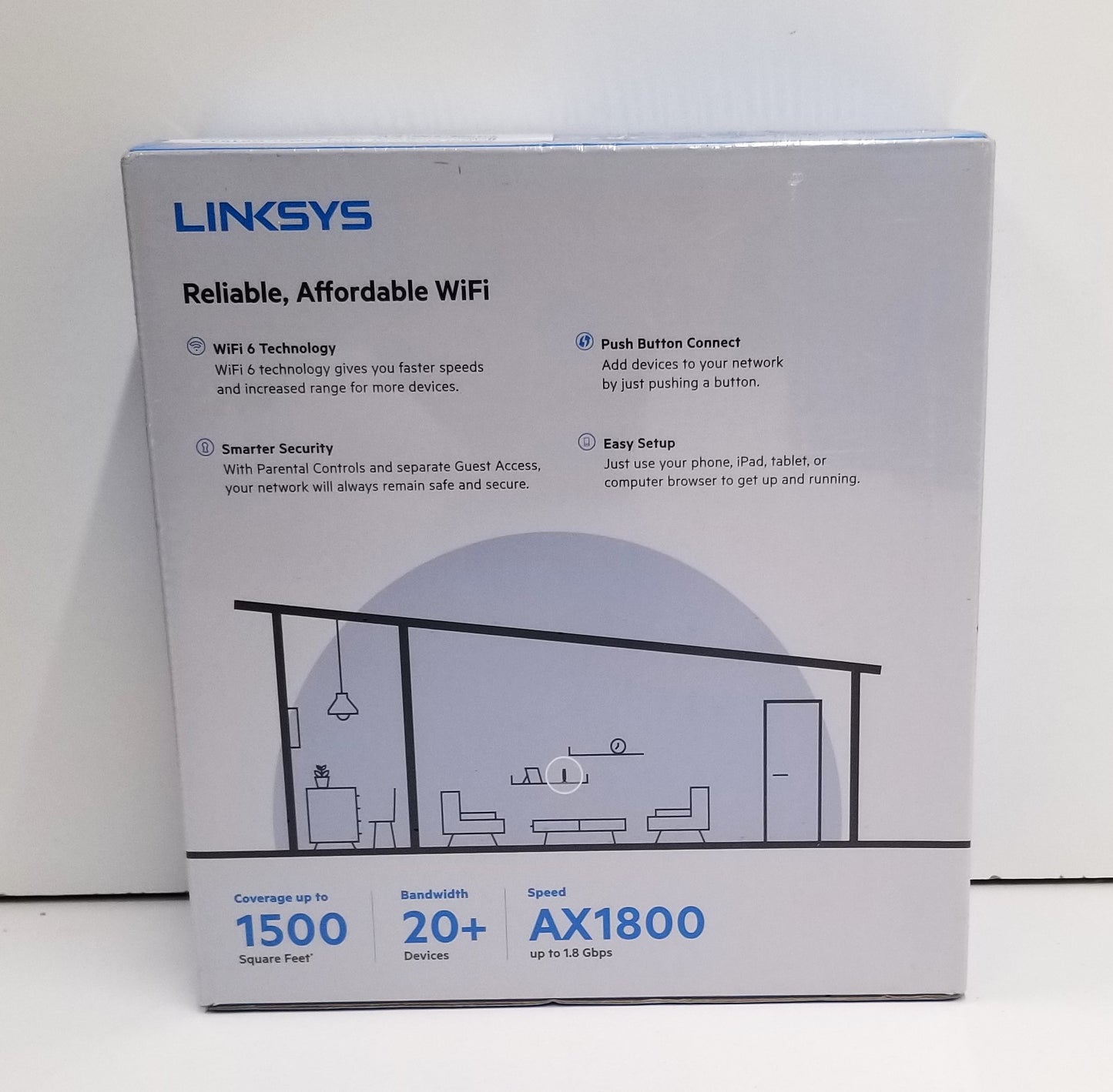 LINKSYS AX1800 DUAL-BAND WIFI 6 ROUTER