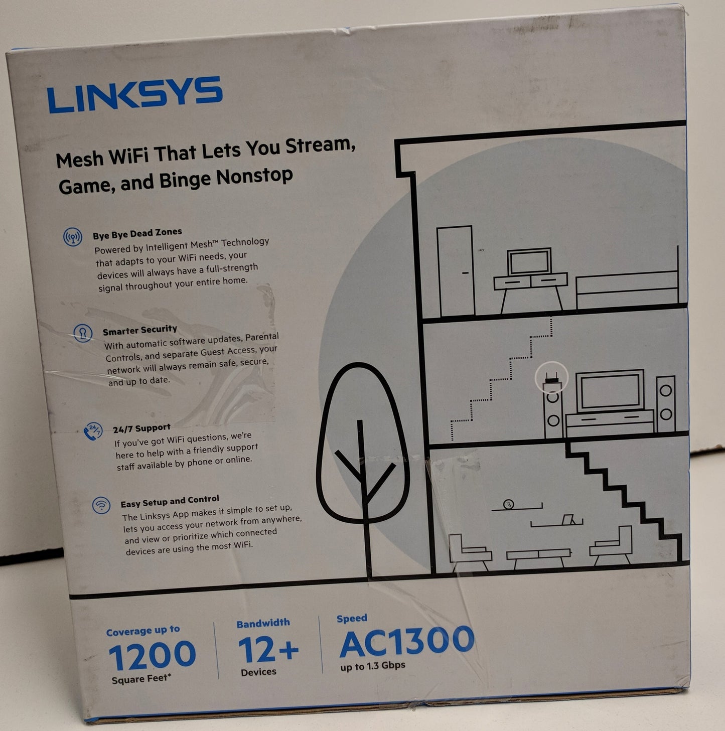 Linksys MR6350 Wireless Wifi 5 Router AC1300 Dual-Band Mesh