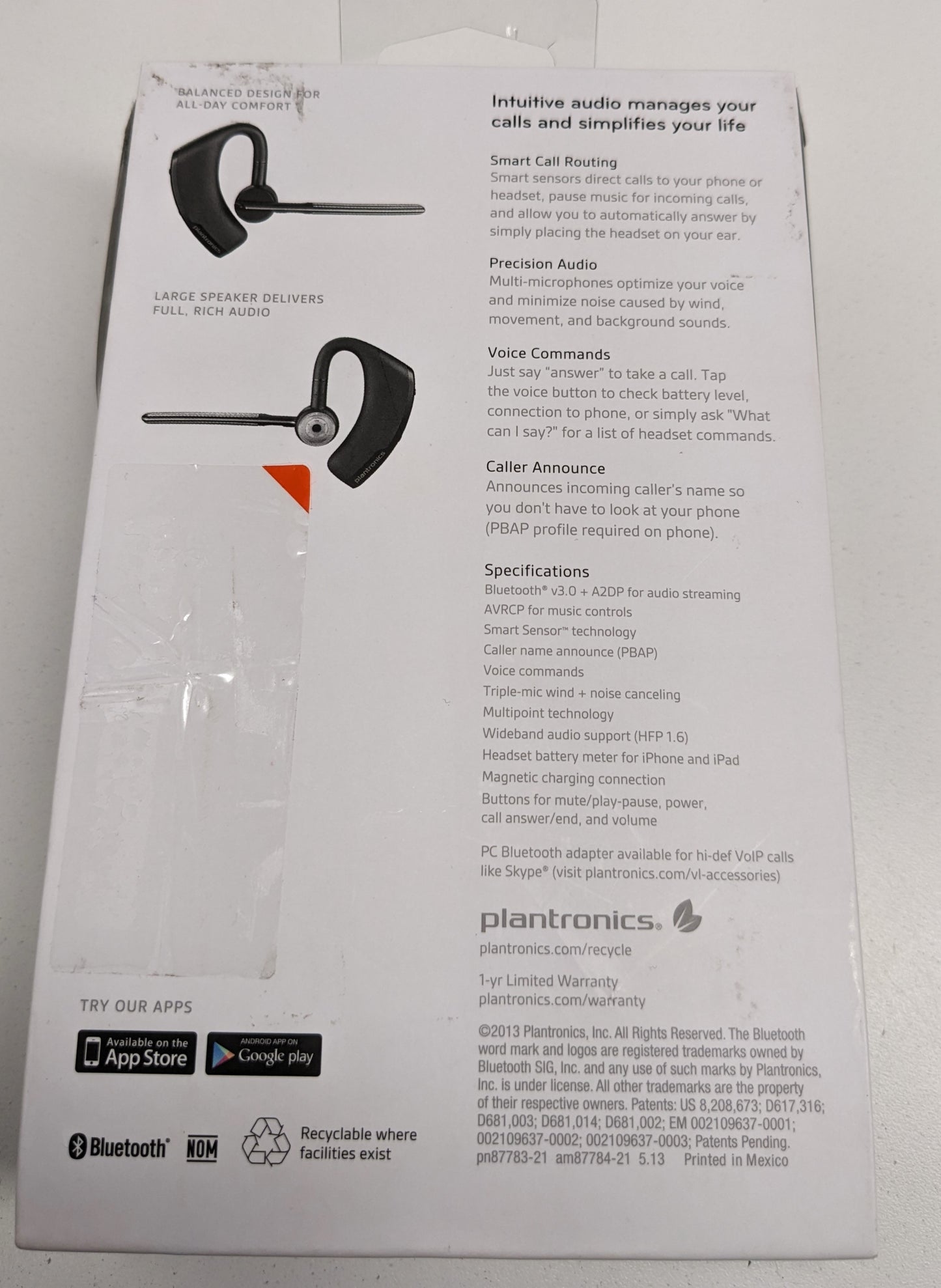 Plantronics Voyager Legend Wireless Bluetooth Earset Black