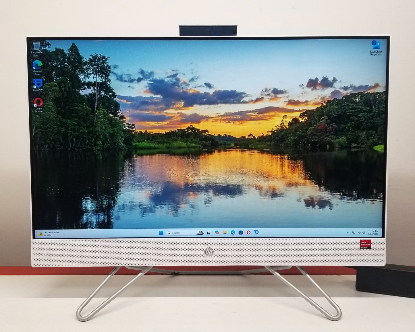 HP 27-cb0026 All-In-One Desktop, 27 In R5-5500U, 8GB, 512GB