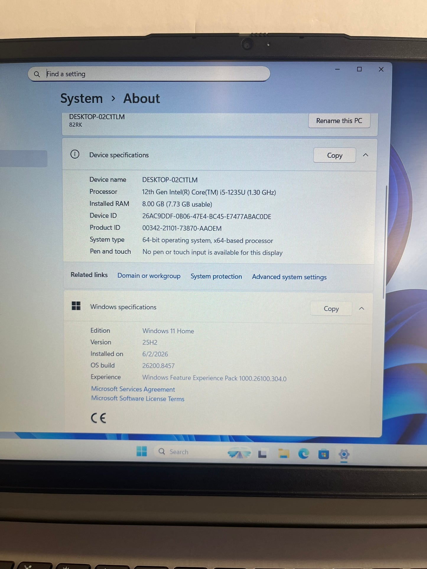 Lenovo IdeaPad 3 15IAU7 15.6IN i5-1235U 8GB 512GB SSD W11