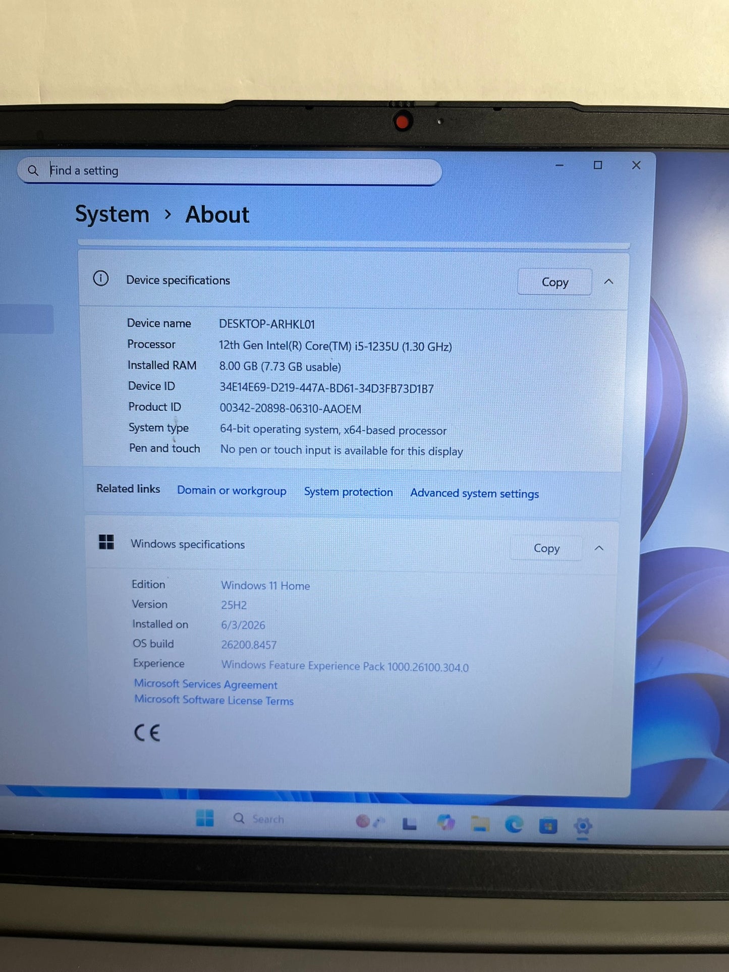 Lenovo IdeaPad 3 15IAU7 15.6IN i5-1235U 8GB 256GB SSD W11
