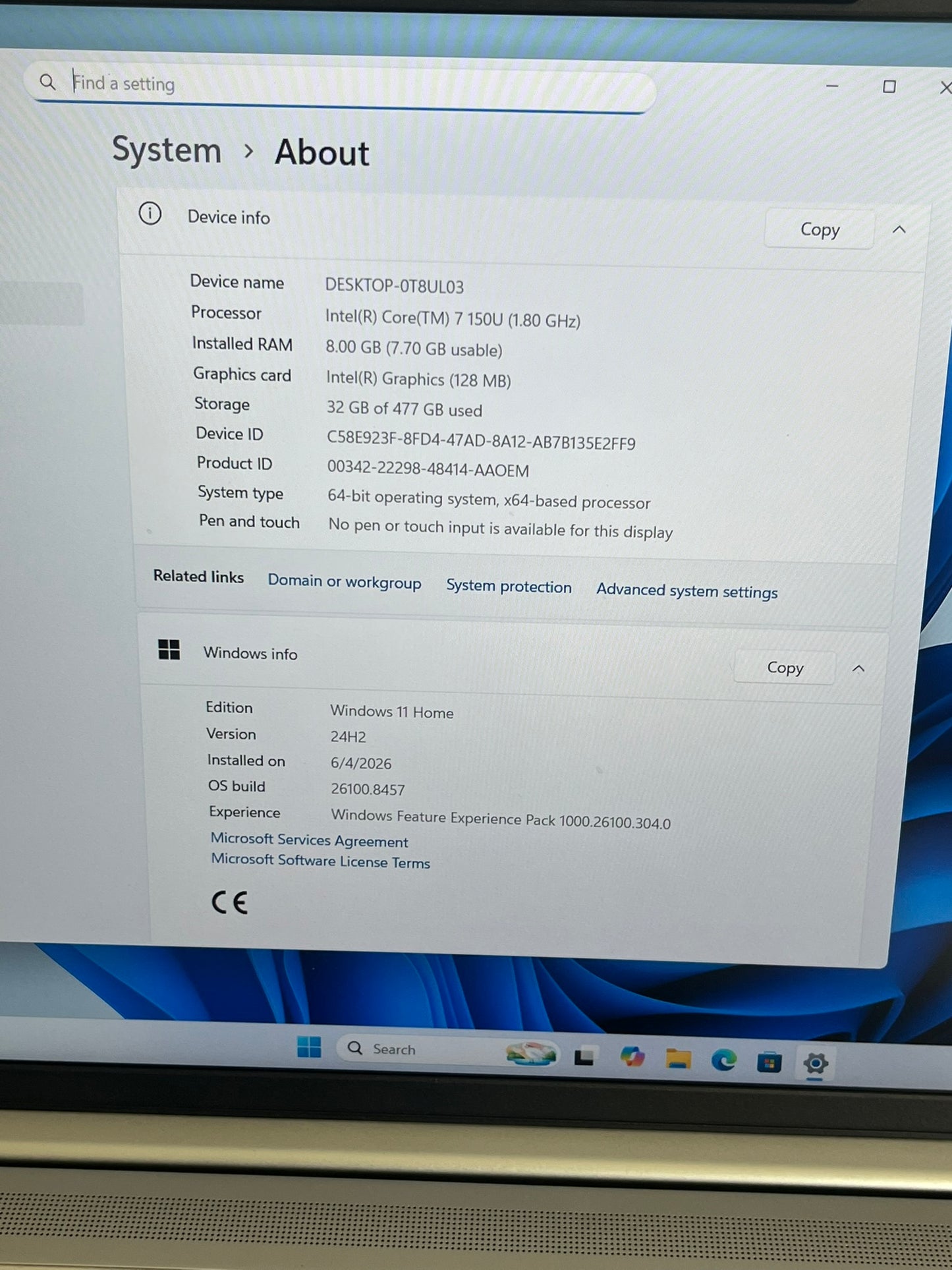 Lenovo IdeaPad Slim 5 16in 16IRU9 Core 7 150U 1.8GHz 8GB RAM 512GB Win11 Home