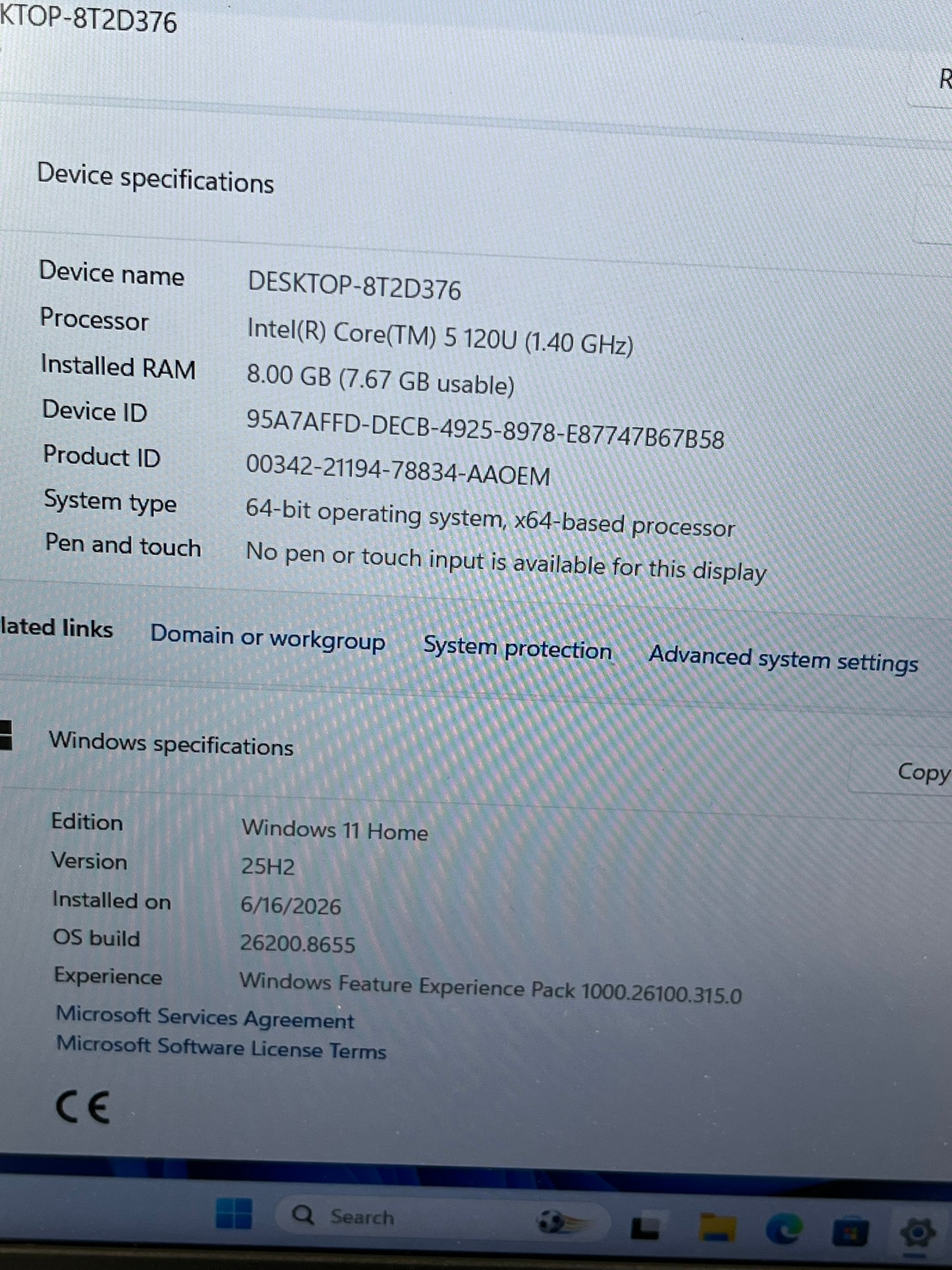 Ideapad Slim 3 15IRU9 15.6in FHD Intel Core 5 120U 1.4GHz 8GB RAM 256GB SSD