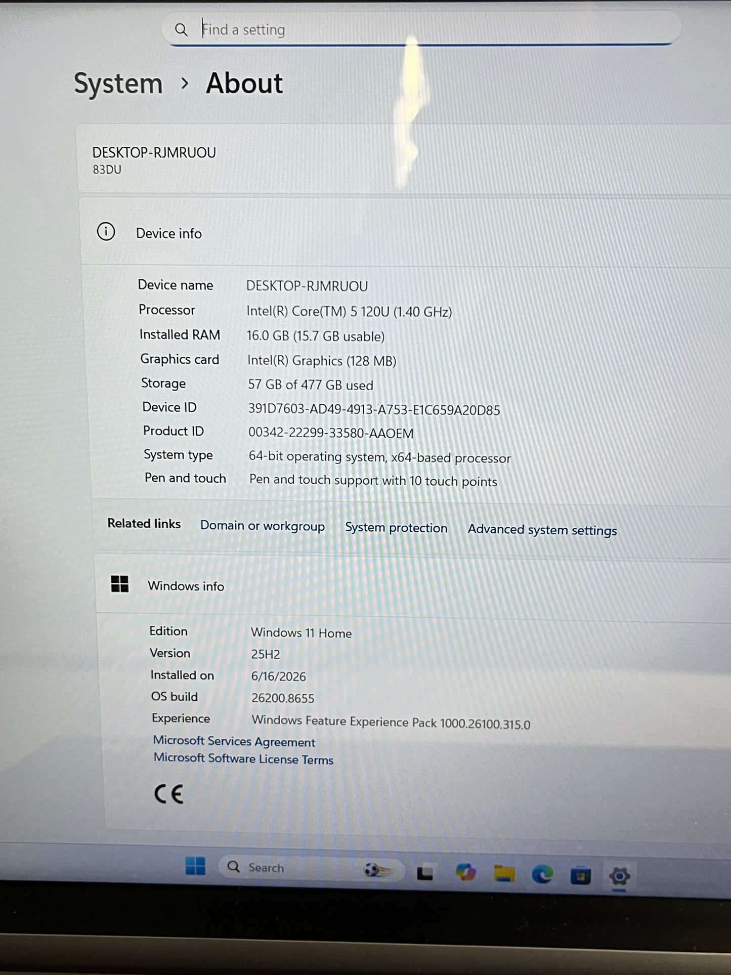 Ideapad 5 2-in-1 16IRU9 16in FHD Intel Core 5 120U 1.4GHz 16GB RAM 512GB SSD