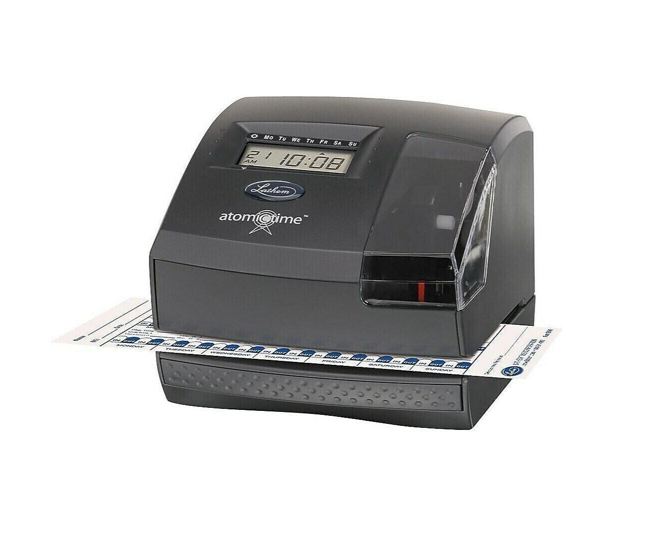 Lathem Tru-Align Punch Card Time Clock System Black (1600E) - NO POWER SUPPLY