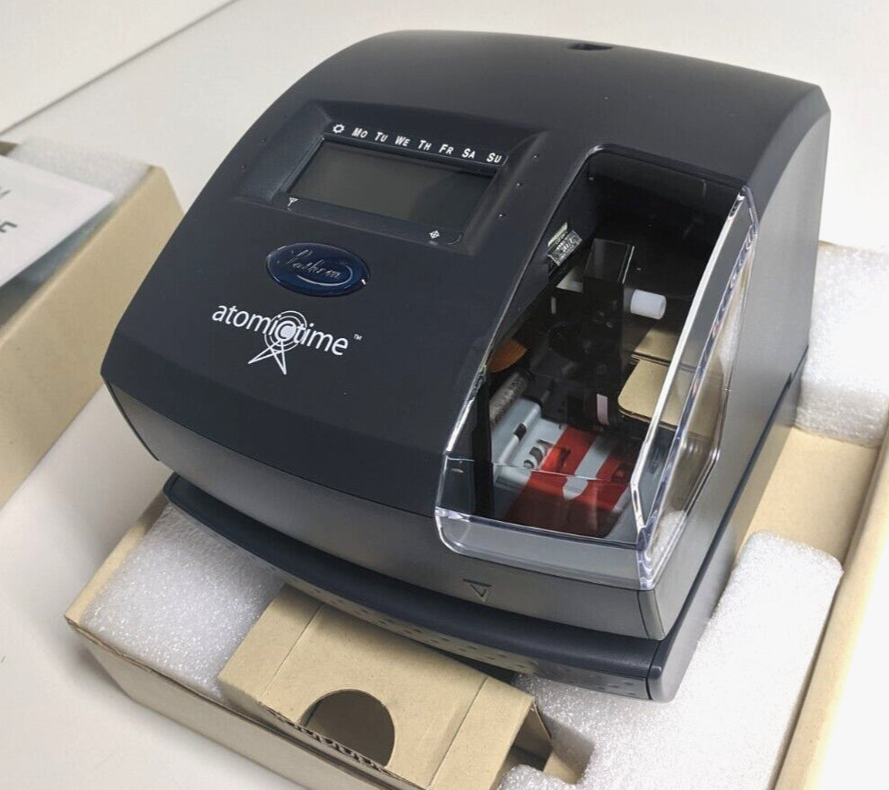 Lathem Tru-Align Punch Card Time Clock System Black (1600E) - NO POWER SUPPLY