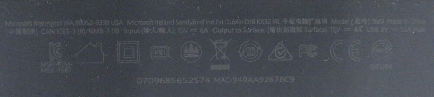 Microsoft Surface Docking Station 1661