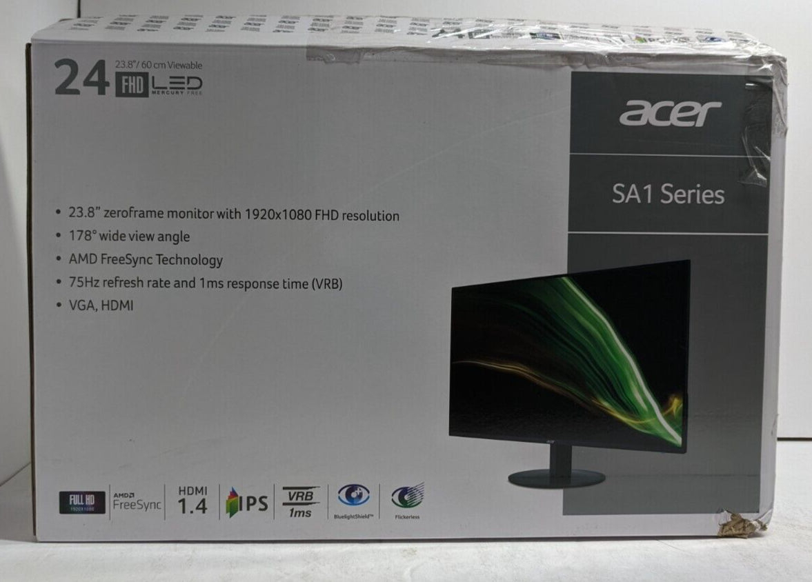 ACER SA241Y 24'' FULL HD FHD LED IPS LCD MONITOR-NO STAND ARM