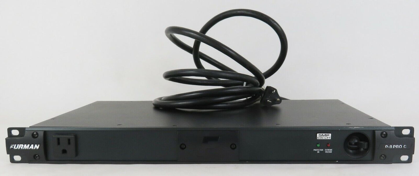 Furman P-8 Pro C 20-amp Power Line Conditioner & Surge Protector, 9 Outlets, 1RU