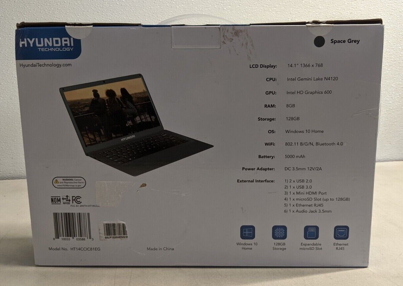 Hyundai HT14CCIC81EG Laptop 14.1" Celeron N4120 8GB RAM 128GB SSD-SCRATCH