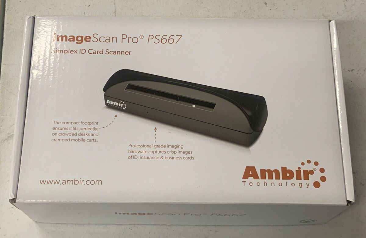 Ambir Technology PS667 Simplex ID Card Scanner