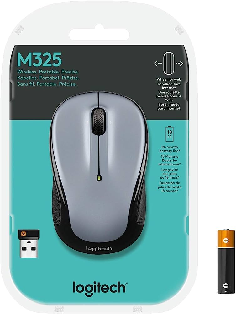 Logitech M325S Wireless Mouse- Light Silver
