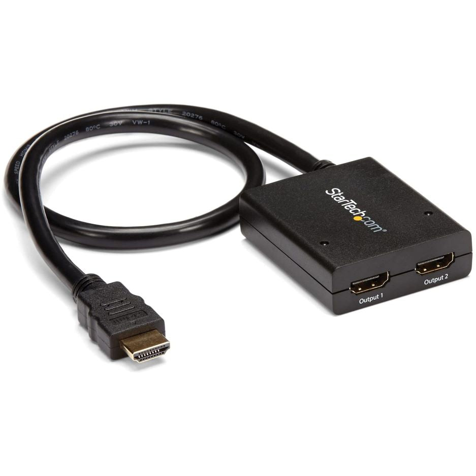 StarTech.com 4K HDMI Splitter 1 In 2 Out- 4K 30Hz HDMI 1.4 2 Port Video Splitter