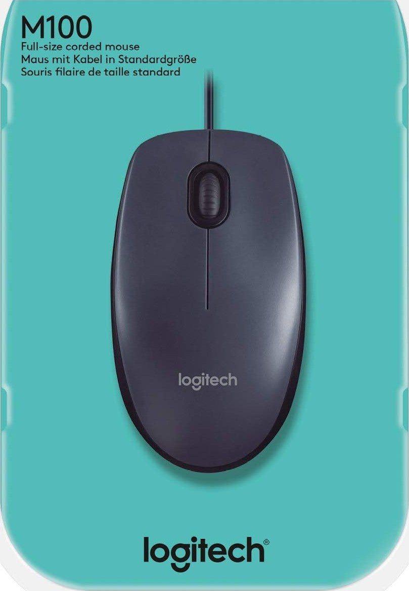 Logitech M100 (910001601) Wired Optical Mouse NEW