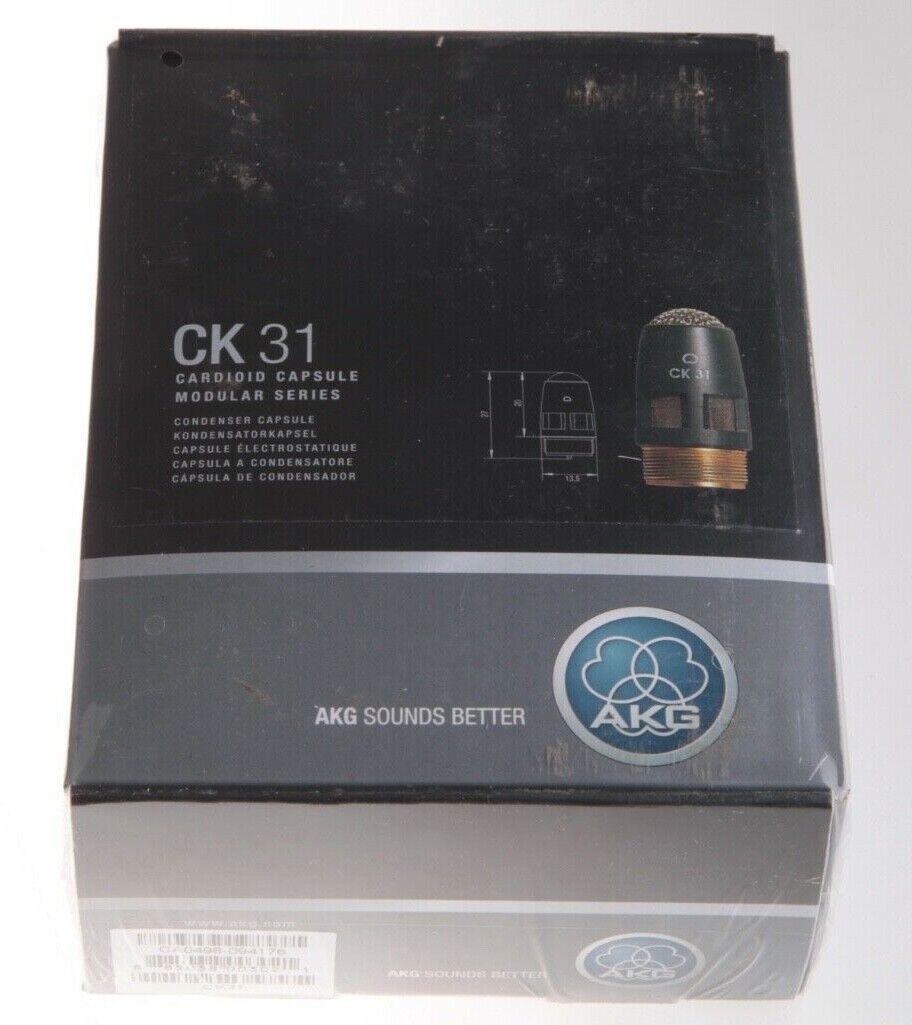 Open Box AKG CK31 cardioid condenser microphone capsule CK-31