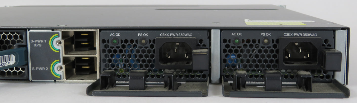 CISCO WS-C3750X-48P Catalyst 3750X 48 Port PoE w/ 2 PSU