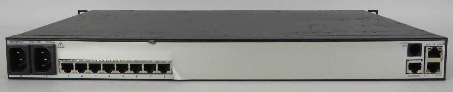 MRV 4000T Series 8-Port Console Server LX-4008T-102AC w/ 2 PSU