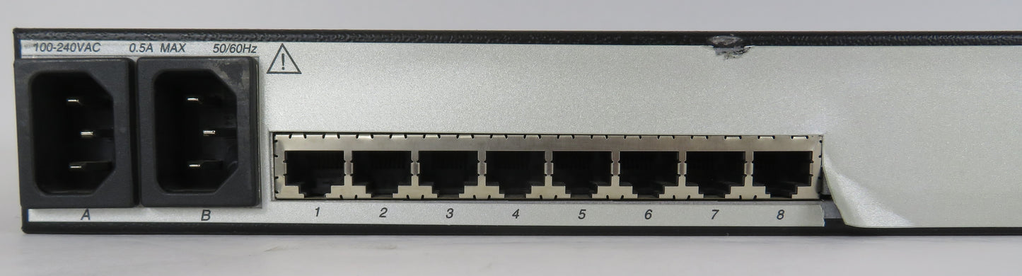 MRV 4000T Series 8-Port Console Server LX-4008T-102AC w/ 2 PSU