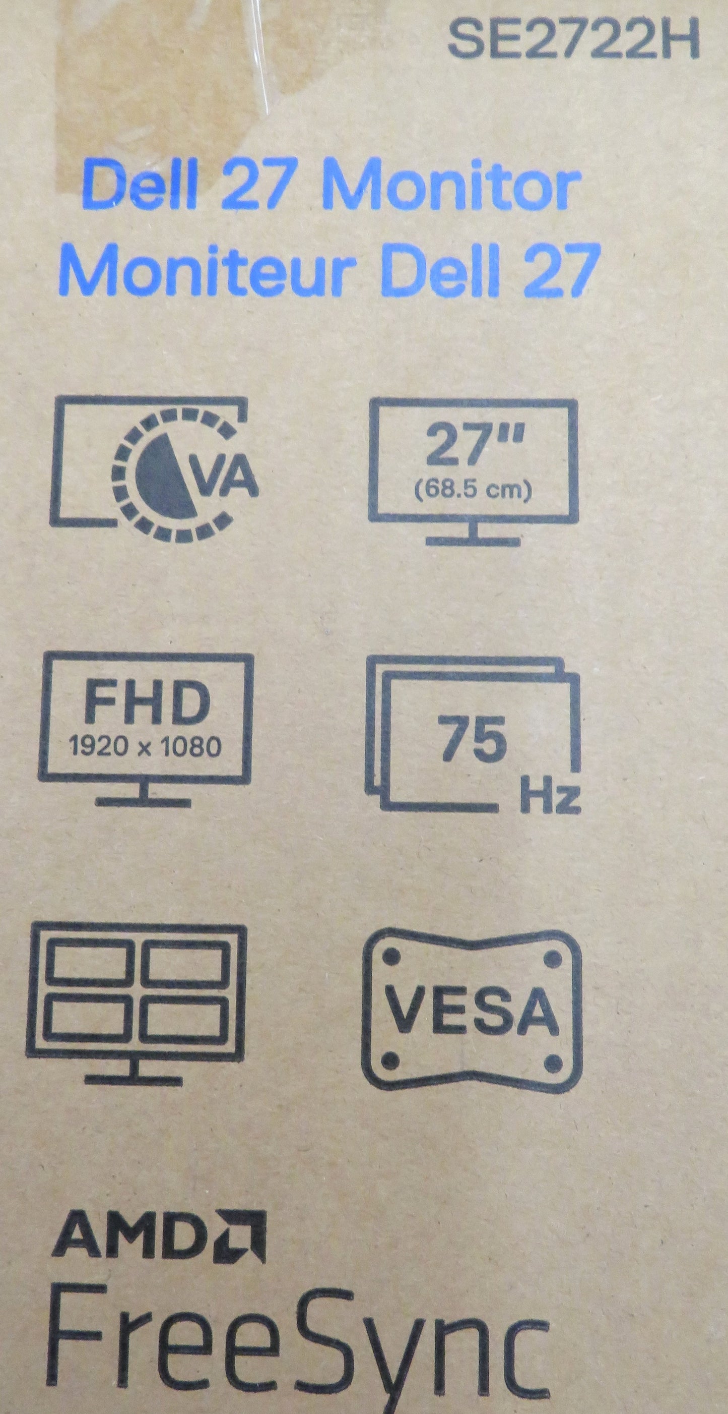 Open Box Dell SE2722H 27in 75Hz Full HD LED Monitor