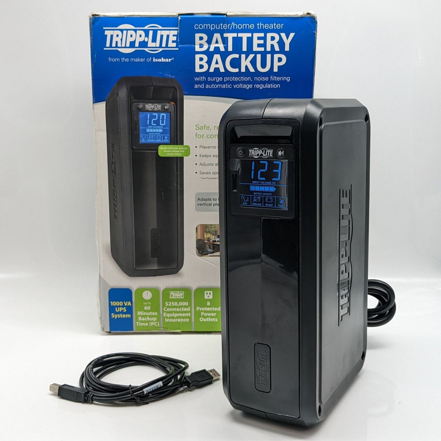 TRIPP LITE HOME THEATER/ COMPUTER BATTERY BACKUP SMART1000LCD 1000VA/500W