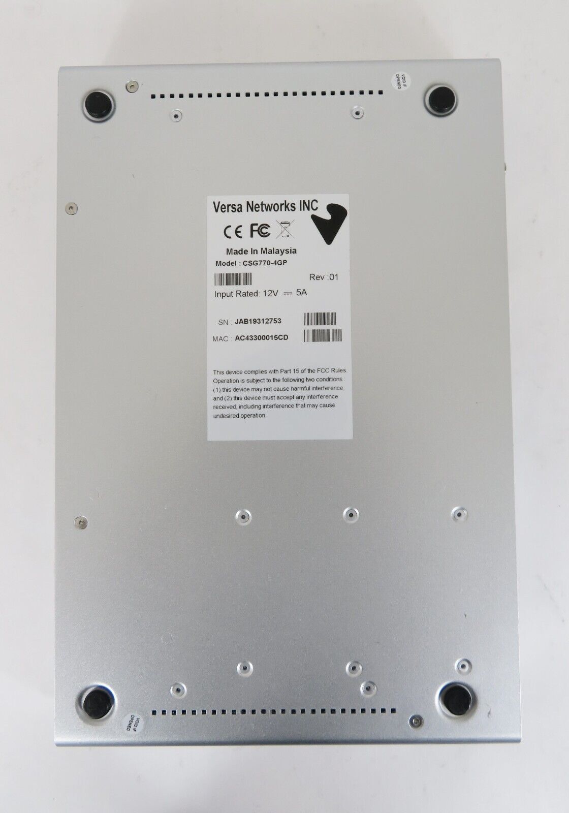Versa Networks CSG770 Cloud Services Gateway CSG770-4GP - No Adapter/Antennas