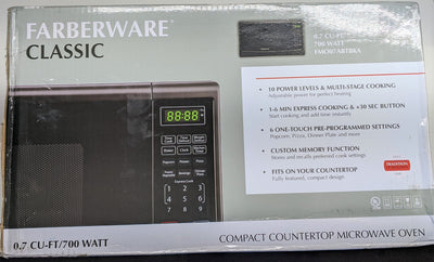 FARBERWARE COUNTERTOP MICROWAVE FMO07ABTBKA 0.7 CU-FT/700 WATT