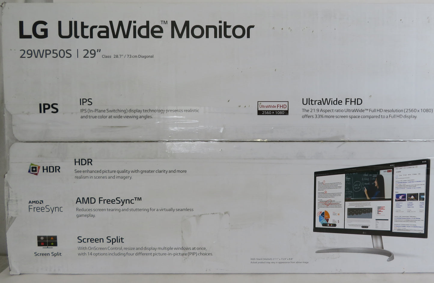 Open Box LG 29WP50S 29" AMD FreeSync UltraWide FHD IPS LCD HDMI Monitor