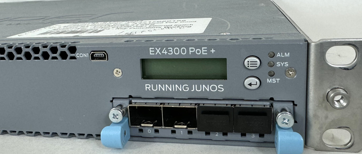 Juniper EX4300-24P-S POE+ Switch 10/100/1000BASET+DUAL AC PS