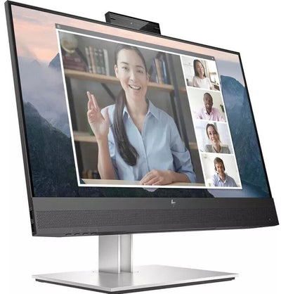 HP E24mv G4 23.8 inch IPS LCD Conferencing Monitor - Black/Silver-Scratched