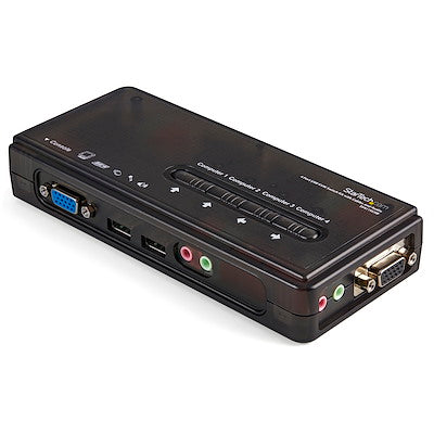 4 Port USB KVM Switch w/ Audio & Cables