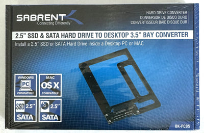 NEW Sabrent 2.5in to 3.5in SSD & SATA Hard Drive Bay Converter