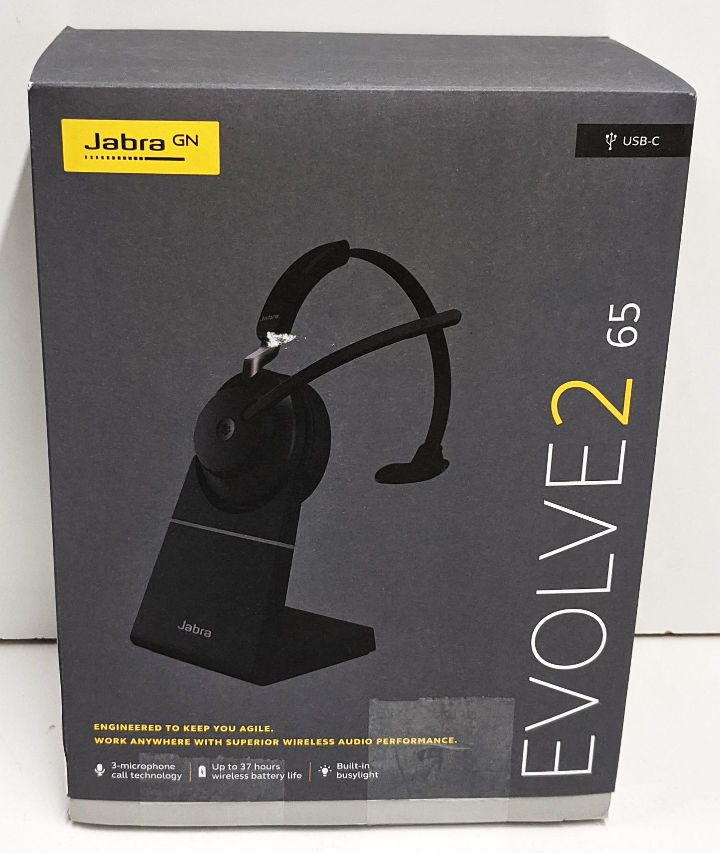 Jabra Evolve2 65 Flex USB-C Wireless On-Ear Headset, UC - Black